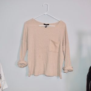 Forever 21 Tan Ribbed Sweater.